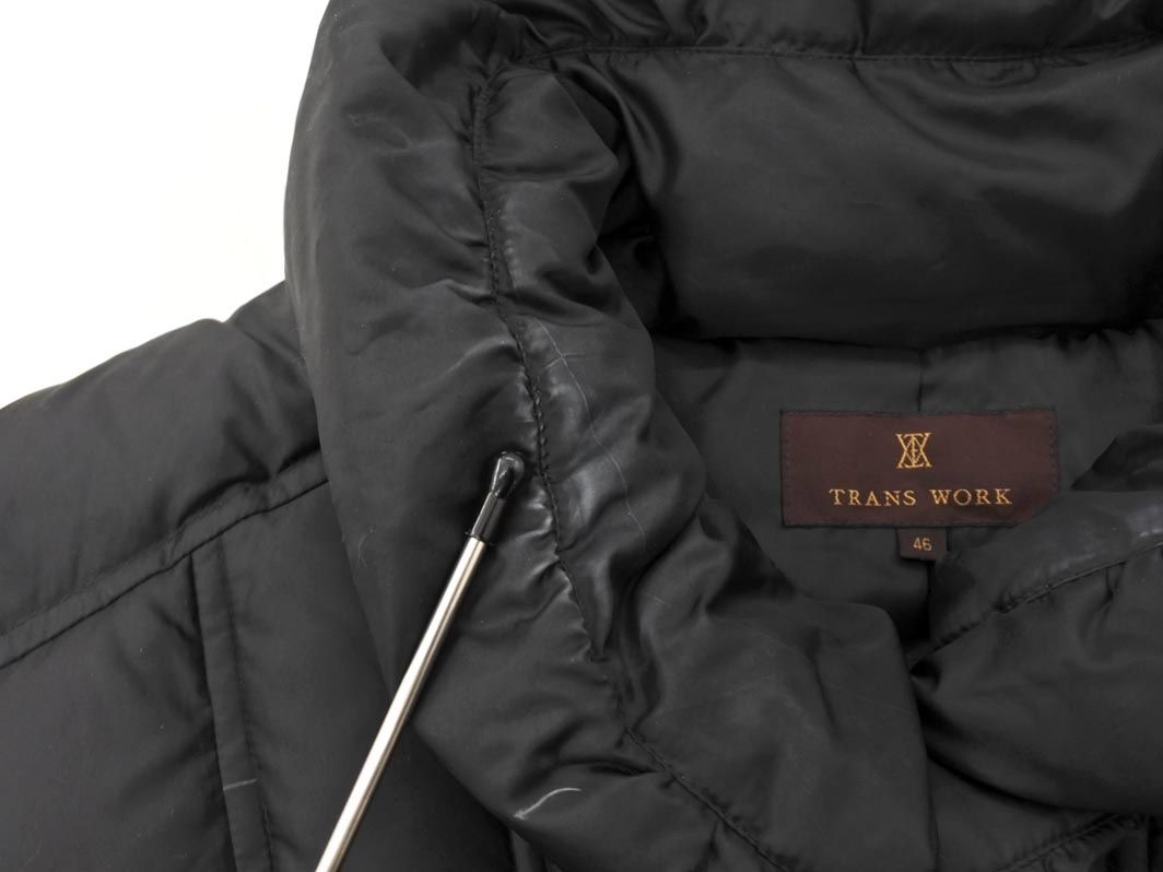TRANS WORK トランスワーク ダウン コート size46/黒 ◇□ レディース