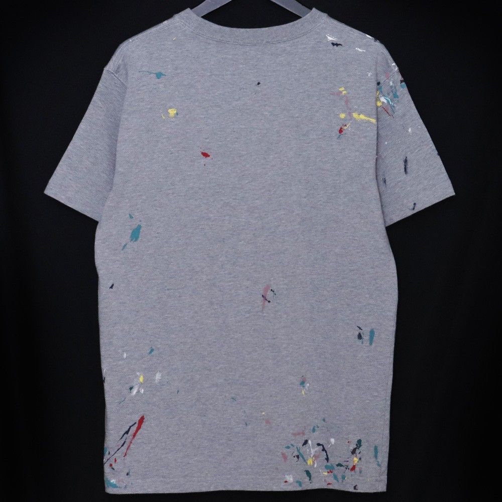 DIOR ペイントプリントロゴ刺繍Tシャツ Mサイズ グレー 183J686A0554