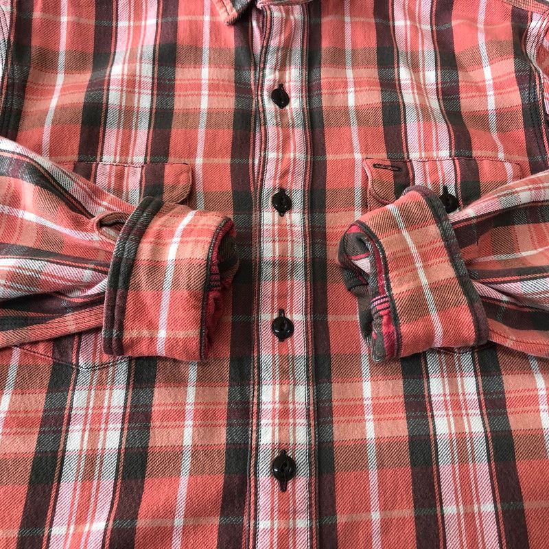 中古品】RRL ダブルアールエル COTTON FLANNEL SHIRT コットン