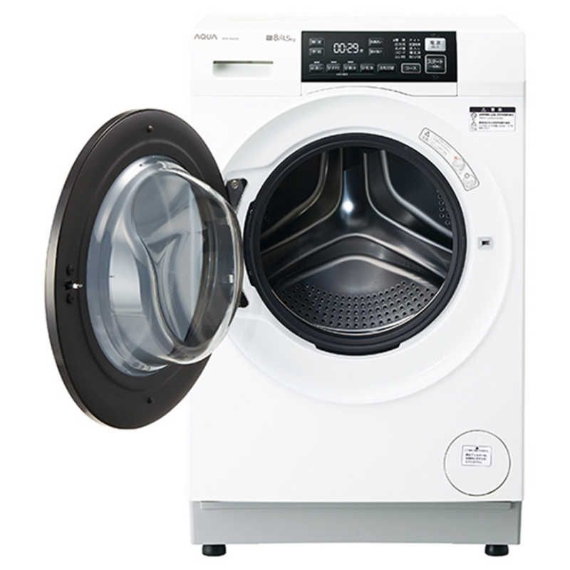 設置無料 アクア AQUA ドラム式洗濯乾燥機 左開き 洗濯8 0 kg 乾燥4 ヒーター乾燥 水冷 除湿タイプ ホワイト AQW D 8 A L W 標準設置無料