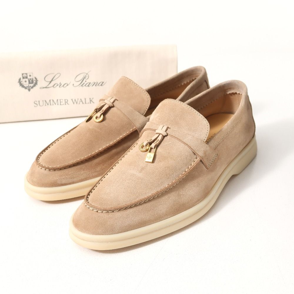 Loro Piana ロロピアーナ サマー チャーム ウォーク モカシン サイズ37 1 2 スエード レザー 靴 ブランド古着 RA 6648