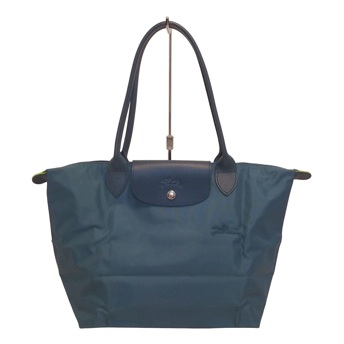 LONGCHAMP プリアージュ 肩掛け トートバッグ ネイビー 折りたたみ ロンシャン Longchamp プリアージュ 青 トートバッグ折りたたみ レザー