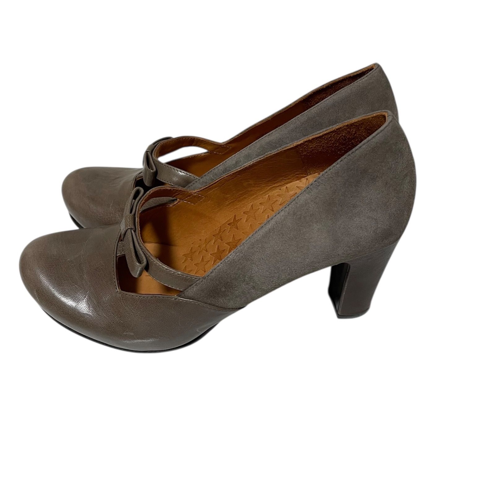 Z1613 CHIE MIHARA チエミハラ レザーストラップパンプス ブラウン