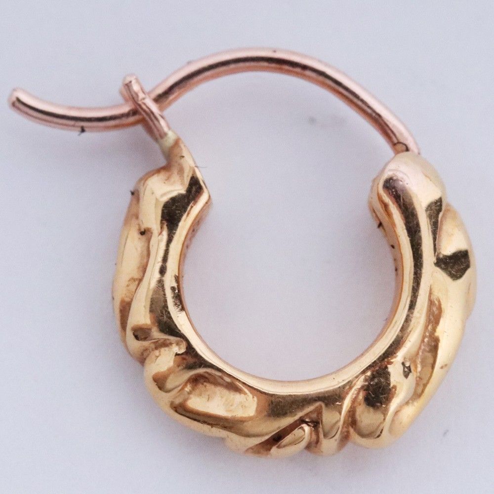  CHROME HEARTS タイニースクロールフープピアス 22 K ゴールド ピアス(片耳用) アクセサリー