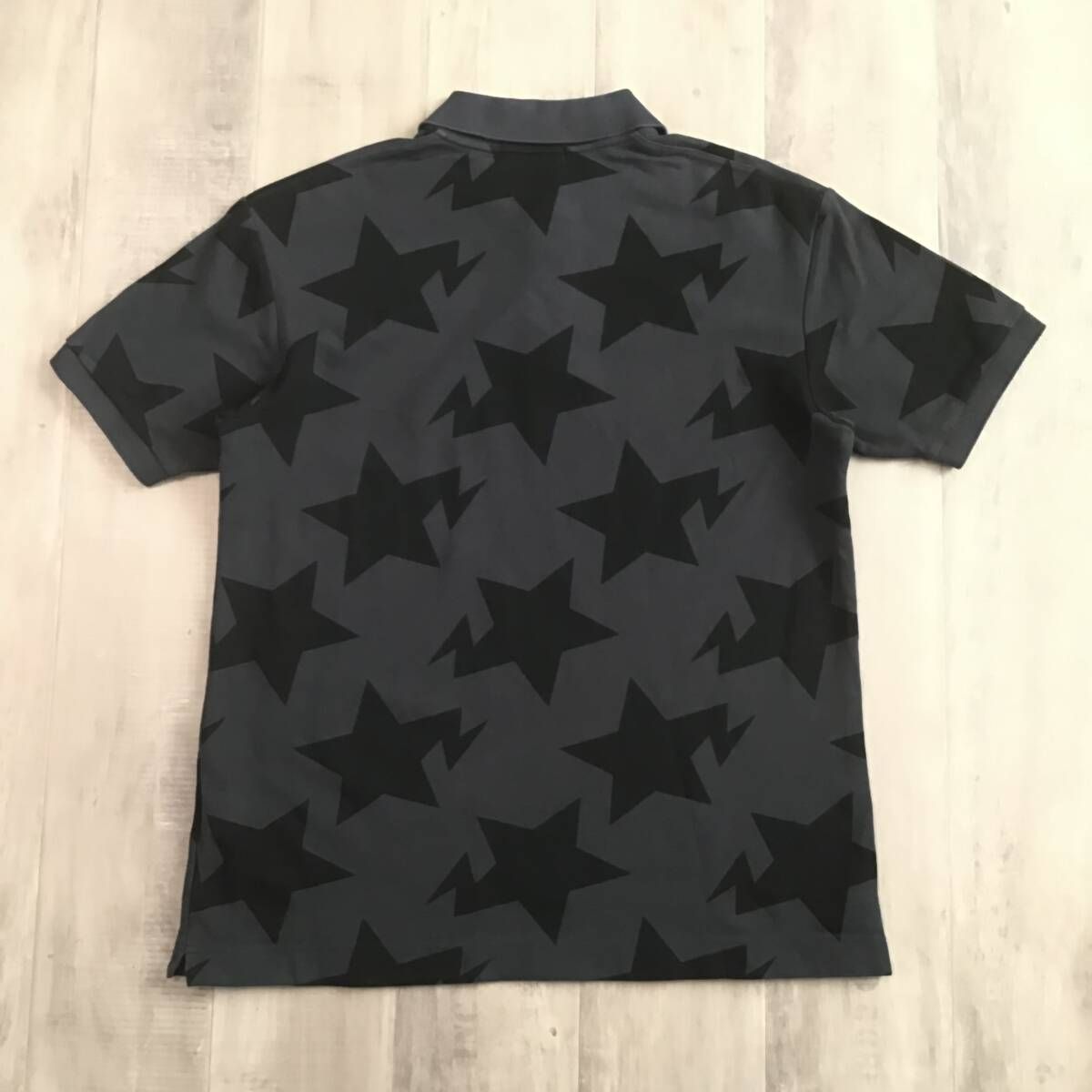 希少A BATHING APE 星柄ポロシャツ Lサイズスター A BATHING APE スターポロシャツ ☆渋谷限定☆ Shibuya limited star