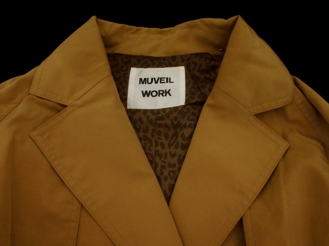 MUVEIL WORK ミュベールワーク ロング トレンチ コート size38