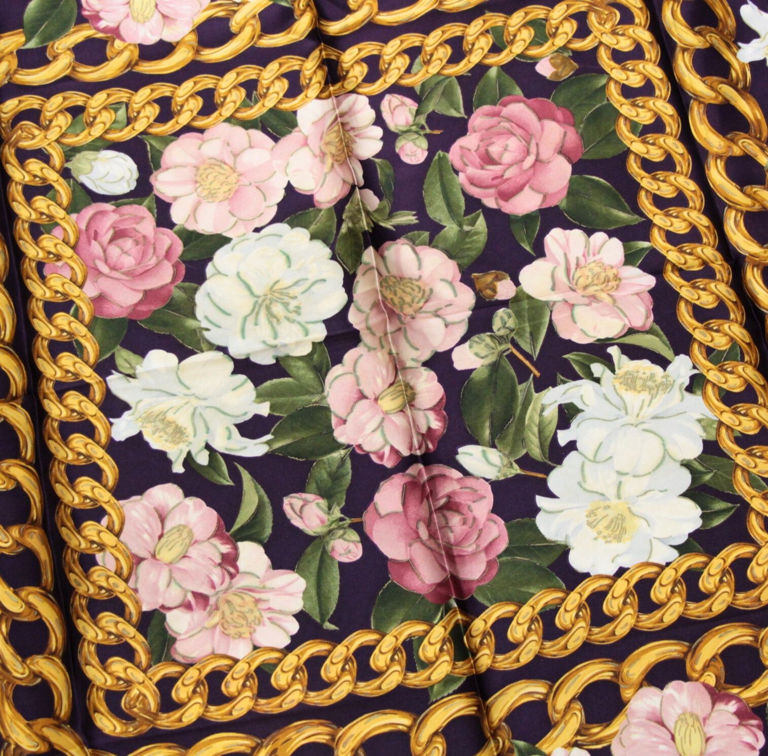 CHANEL スカーフ ヴィンテージ シャネル CHANEL ヴィンテージ 大判スカーフ ココマーク ジュエリー柄