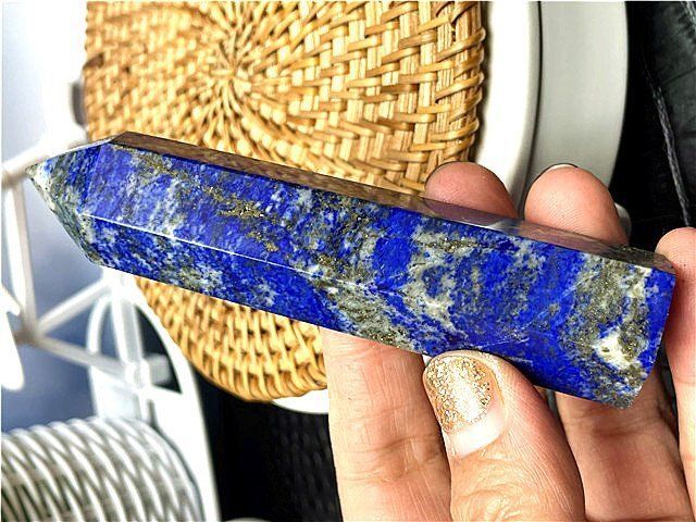 約:190mm◇AAA級天然ラピスラズリ 六角柱B88O2/30O07B - メルカリ