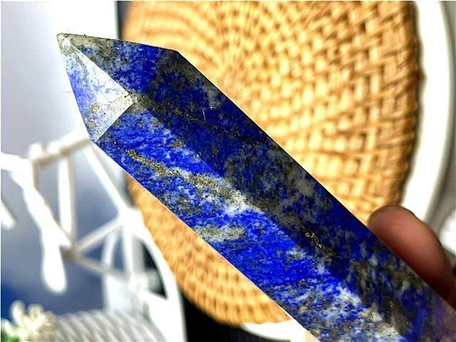 約:190mm◇AAA級天然ラピスラズリ 六角柱B88O2/30O07B - メルカリ