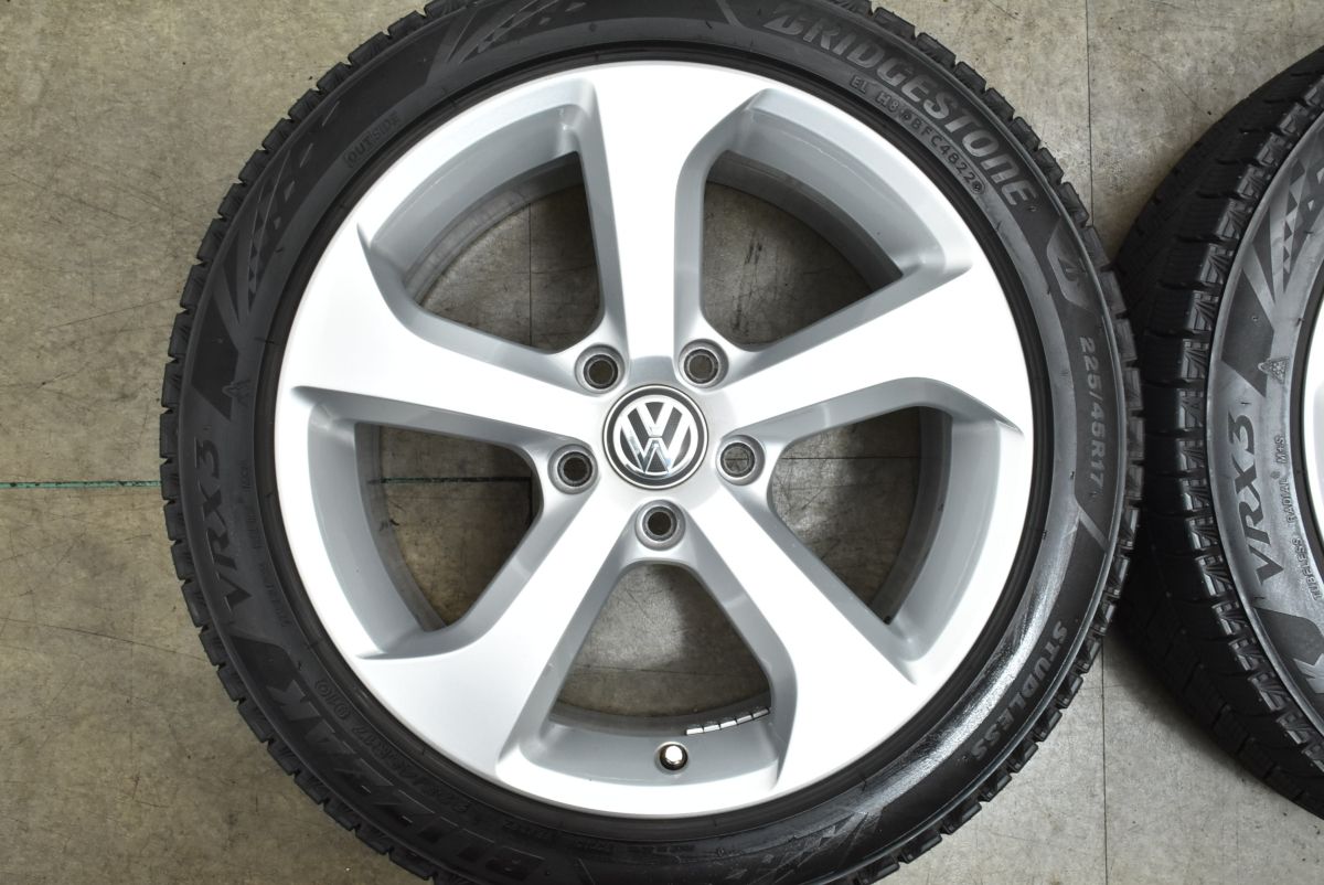 バリ溝 フォルクスワーゲン ゴルフ7 17 in 7 5 J 49 PCD 112 ブリヂストン ブリザックVRX 3 225 45 R ジェッタ パサート G