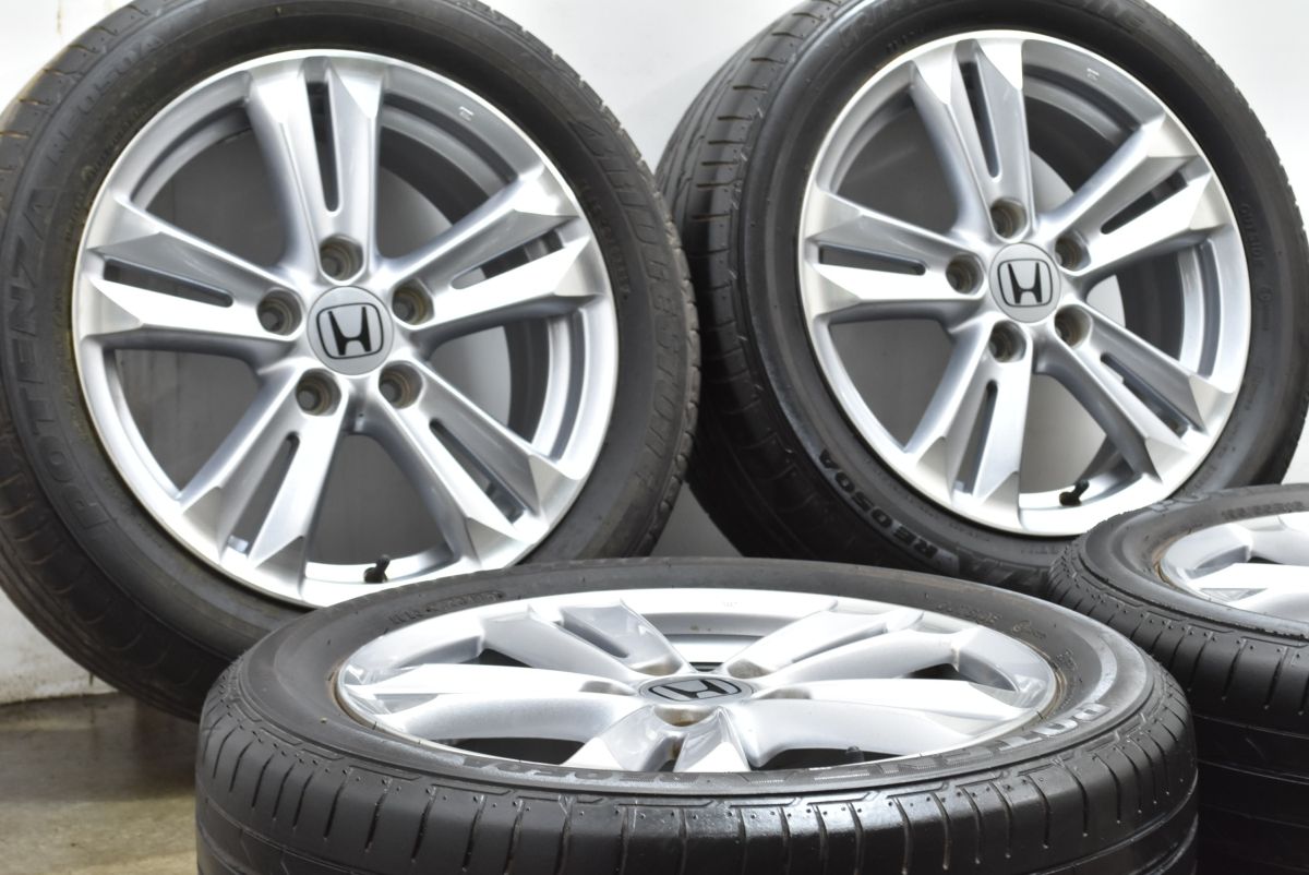 ホイールのみ発送可 ホンダ CR Z 16 in 6 J 45 PCD 114 3 ブリヂストン ポテンザ RE 050 A 195 55 R HONDA ノーマル戻発送