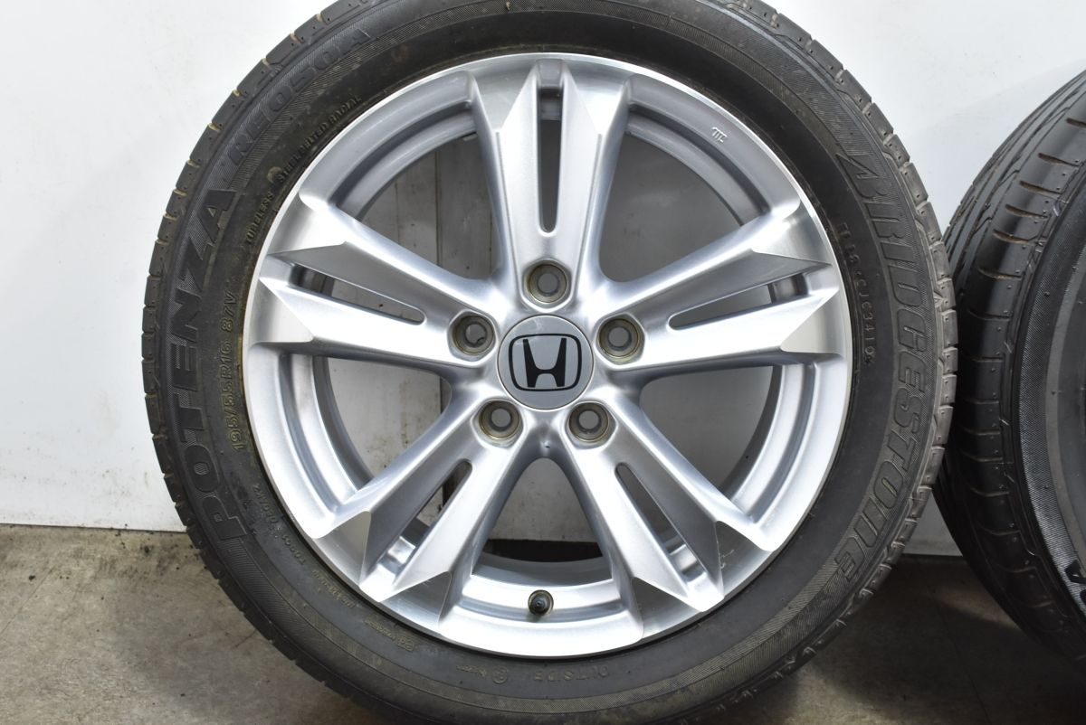  ホイールのみ発送可 ホンダ CR Z 16 in 6 J 45 PCD 114 3 ブリヂストン ポテンザ RE 050 A 195 55 R HONDA ノーマル戻発送 16インチ タイヤ ホイールセット