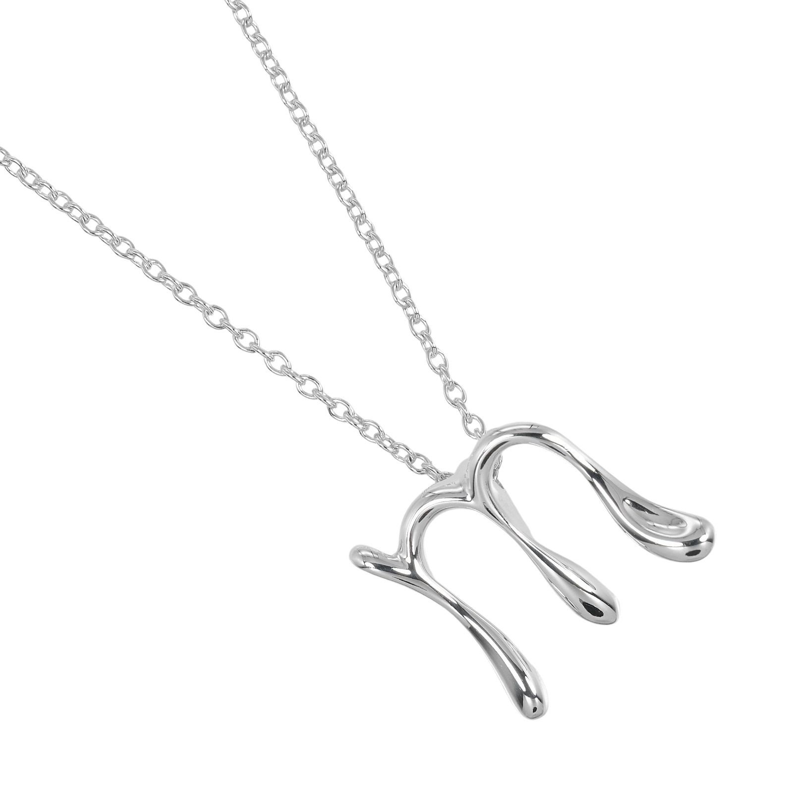 値下げ価格！ティファニー ♡ 希少レター イニシャル M ネックレス 925 TIFFANY&Co.】ティファニー レターm イニシャルm シルバー925