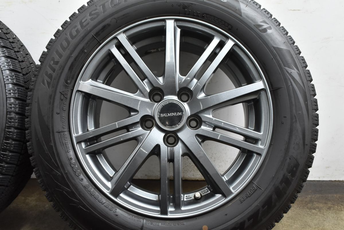 程度良好品】バルミナ 15in 6J +43 PCD100 ブリヂストン ブリザック