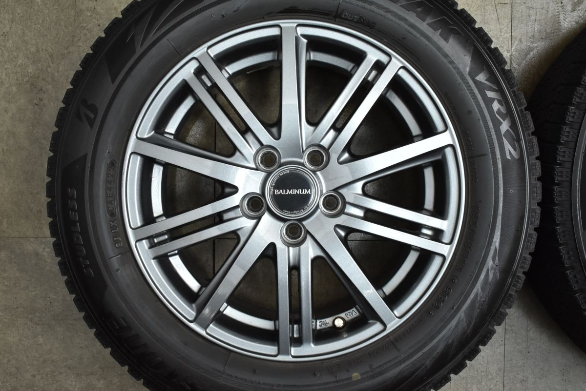 程度良好品】バルミナ 15in 6J +43 PCD100 ブリヂストン ブリザック