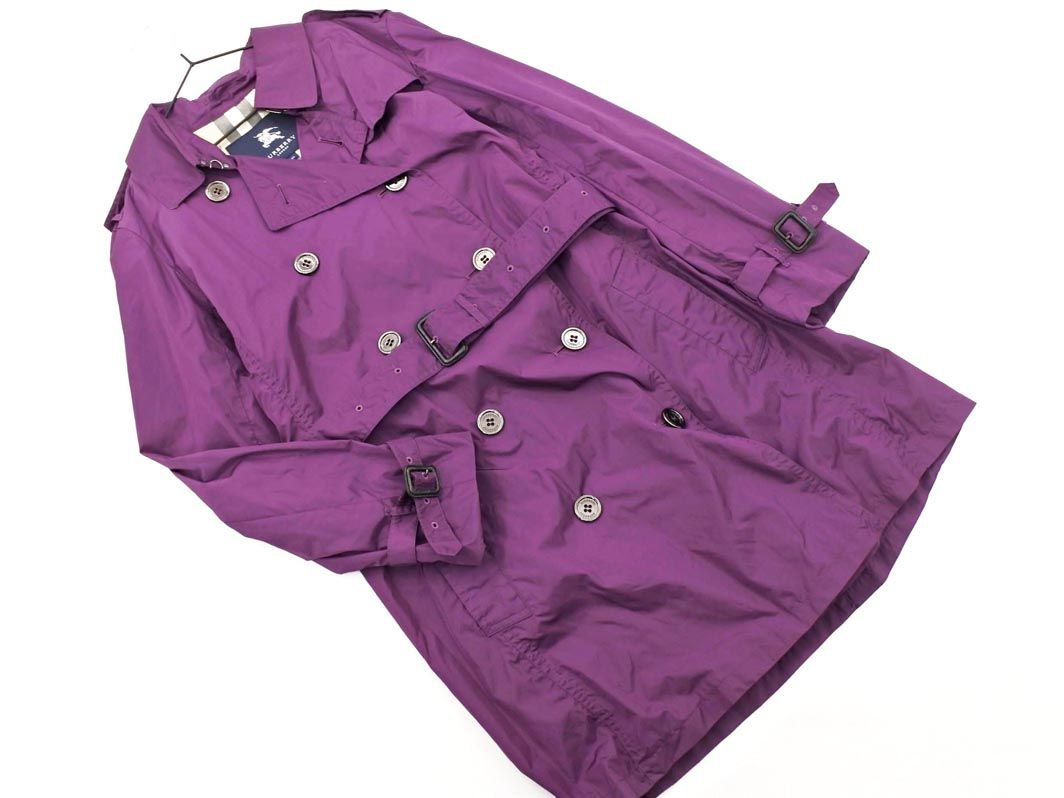 LONDON バーバリーロンドン FR 323-700-36 トレンチ コート size 40 紫 レディース
