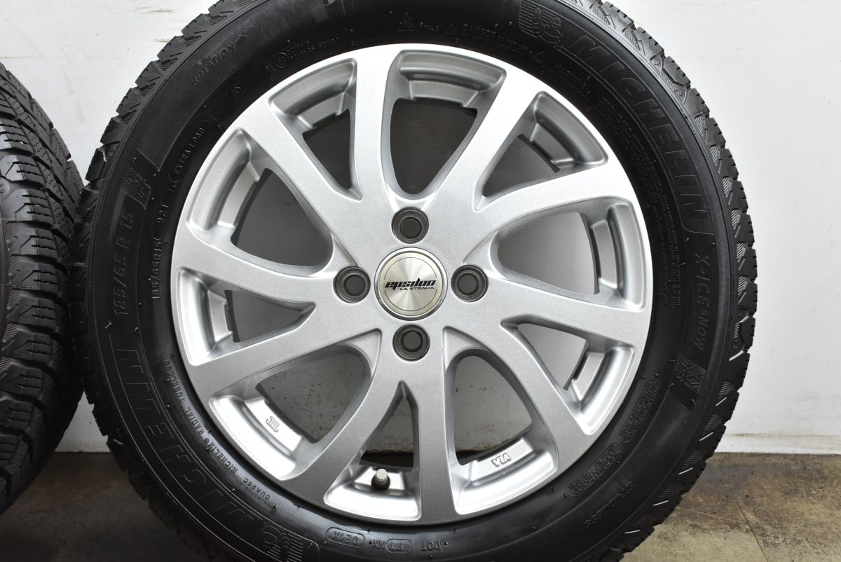  程度良好品 ラストラーダ 15 in 5 J 50 PCD 100 ミシュラン X ICE SNOW 185 65 R アクア ヤリス フィールダー ノート デミオ 可 15インチ タイヤ ホイールセット