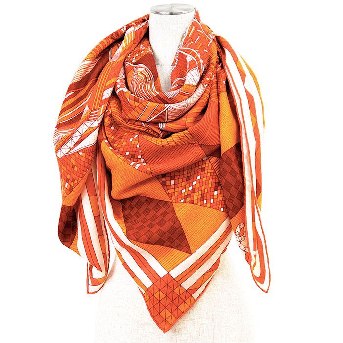 美品】HERMES エルメス カレジェアン140 PATCHWORK HORSE パッチワーク