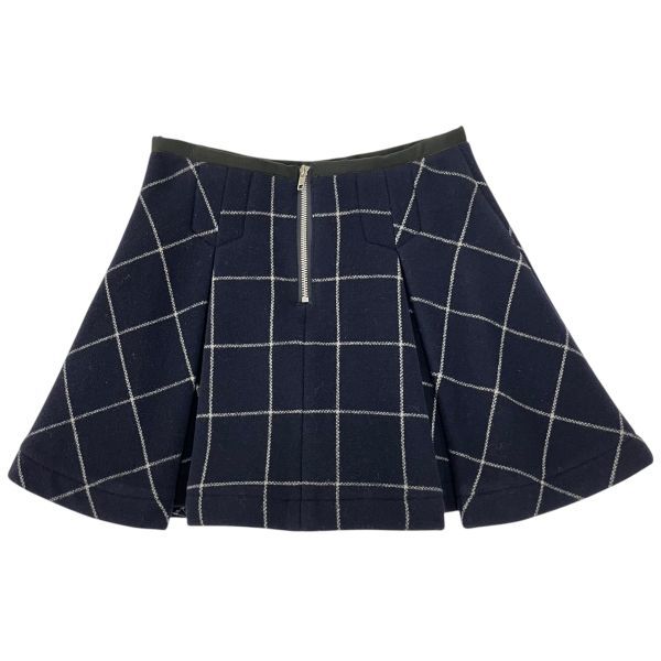 ◇ サカイラック sacai luck ミニスカート チェック柄 フレア ネイビー