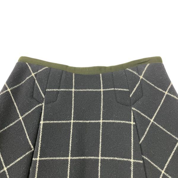 ◇ サカイラック sacai luck ミニスカート チェック柄 フレア ネイビー