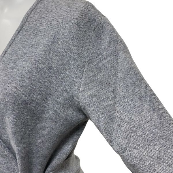  ダイアグラム Diagram ニットカーディガン ロング丈 長袖 ラップデザイン ライトグレー アンゴラ ウール 36 S 7号 レディース 5 X 555 長袖 カーディガン ボレロ アンサンブル