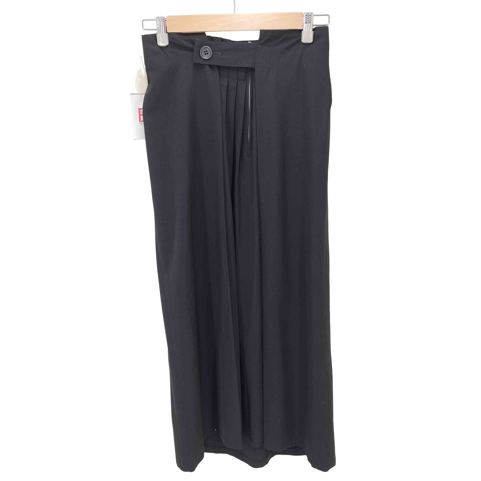 ワイズ Ys 00 s 100番 ウールギャバジン ジップデザイン プリーツ ラップスカート archive レディース JPN 3