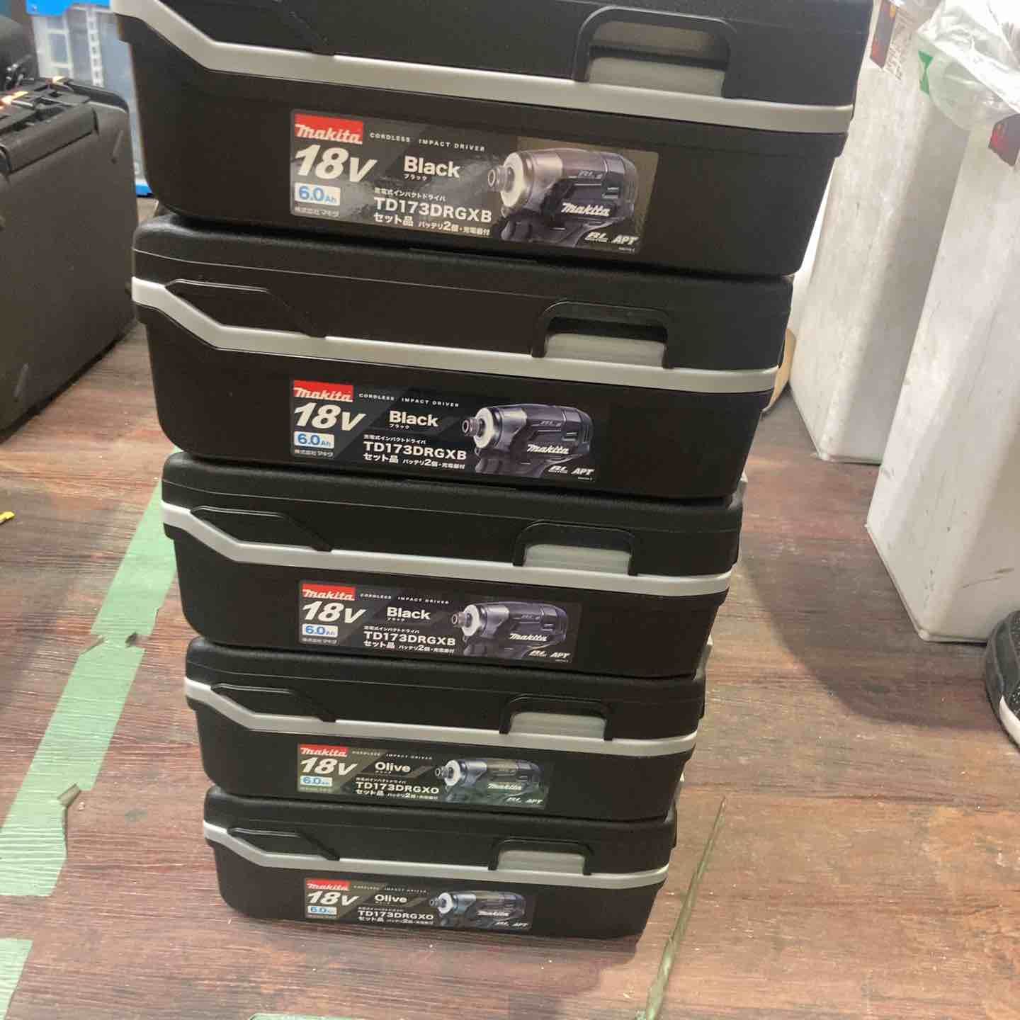 マキタ makita コードレスインパクトドライバー 5台セット オリーブ2台黒3台