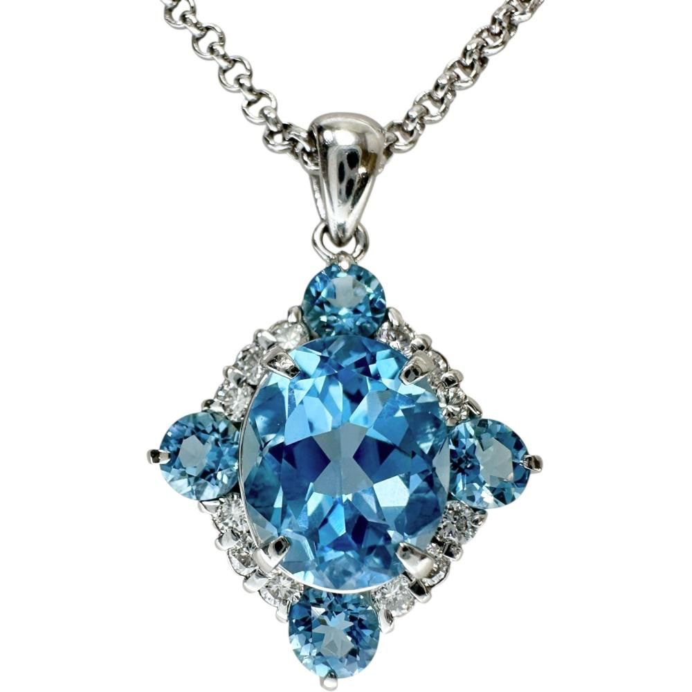 サンタマリアカラーアクアマリン 3.03/0.92ct ダイヤモンド 0.34ct