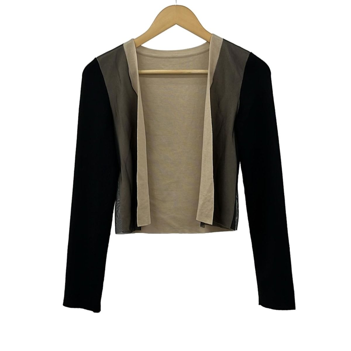 FOXEY フォクシー カーディガン サイズ38 M レディース 32743 ベージュ 黒 長袖 カシミヤ シルク混