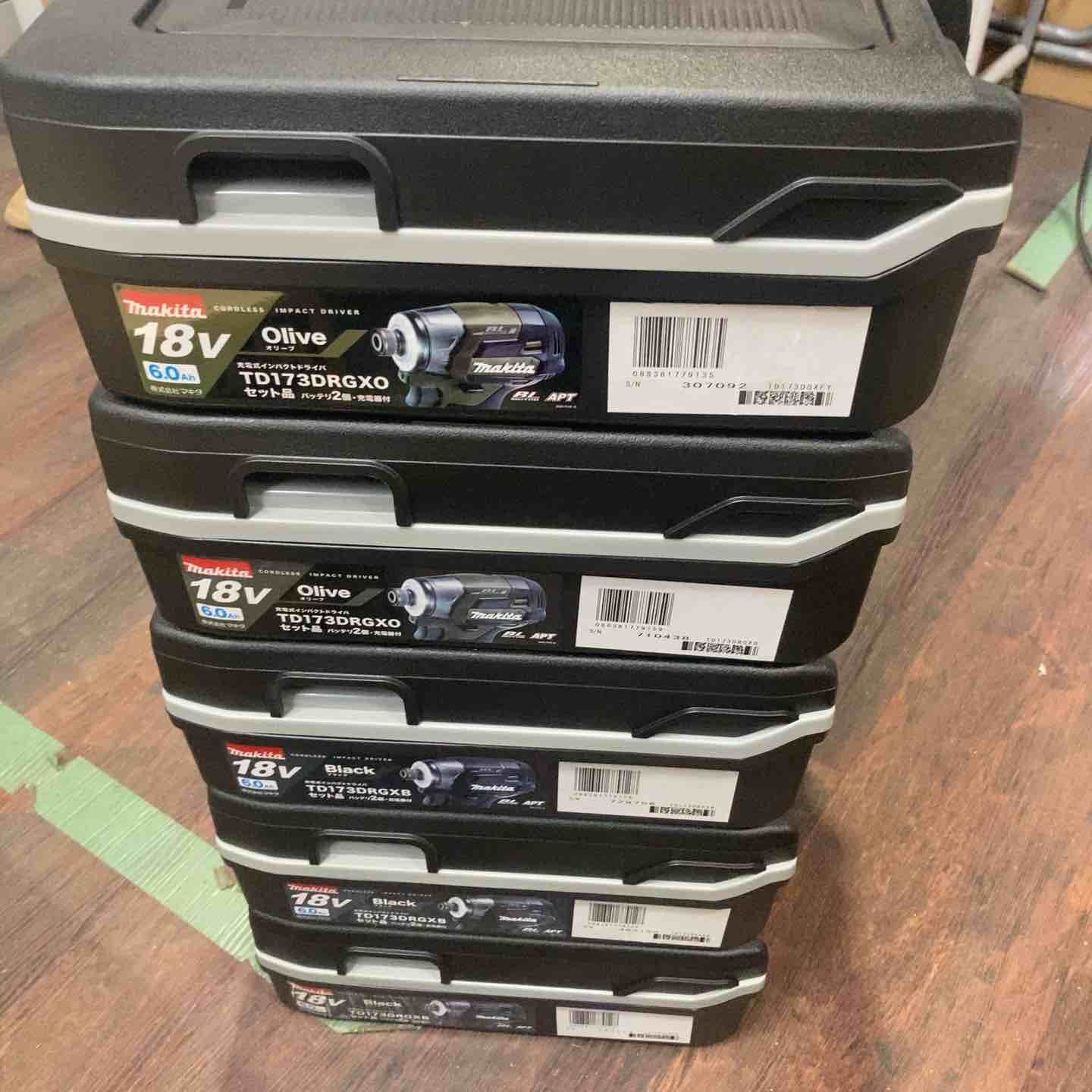 マキタ makita コードレスインパクトドライバー 5台セット 黒３台オリーブ２台