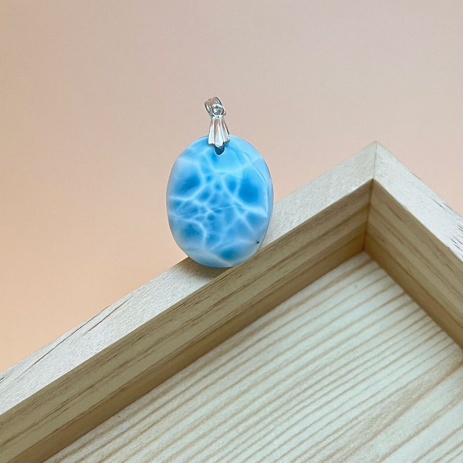 上品 EU製 ラリマーペンダント パワーストーン 天然石 お守り プレゼント 約25 3 20 4 10 1 mm ZB 9738