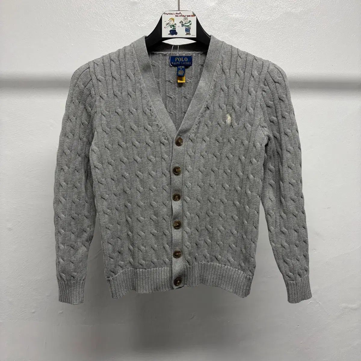 ポロ ケイブル ニット カーディガン 2