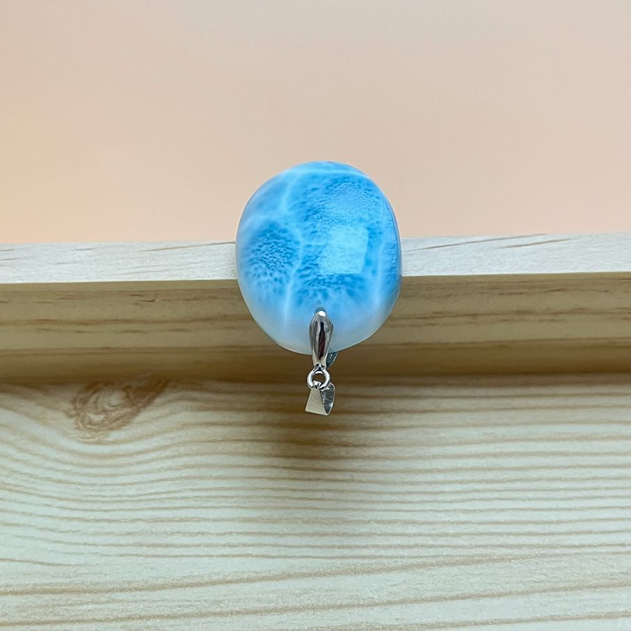 夢色 EU製 ラリマーペンダント パワーストーン アクセサリー 天然石 お守り プレゼント 約29.2*23.1*9.4 mm ZB 9739 春夏対応 クロップド丈