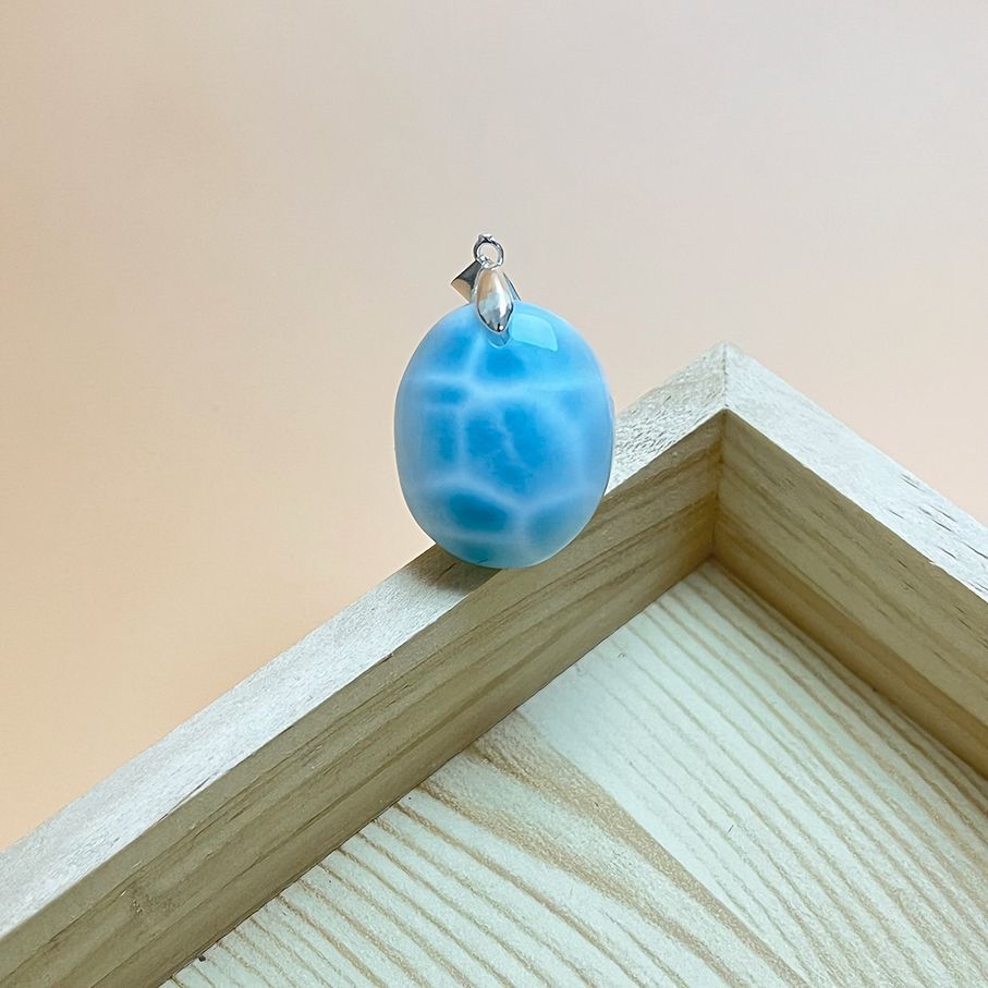 上級 EU製 ラリマーペンダント パワーストーン 天然石 お守り プレゼント1 約26 6 21 9 10 5 mm ZB 9740