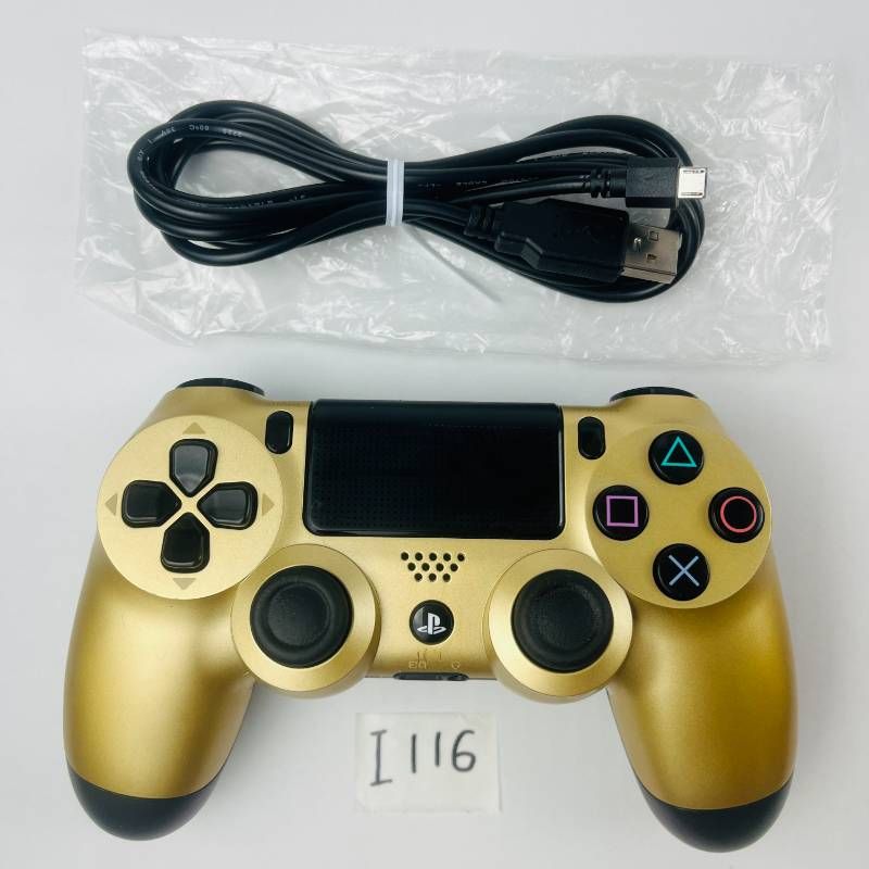 ◇I116【限定カラー】SONY DUALSHOCK4 ゴールド ブラック USBコード