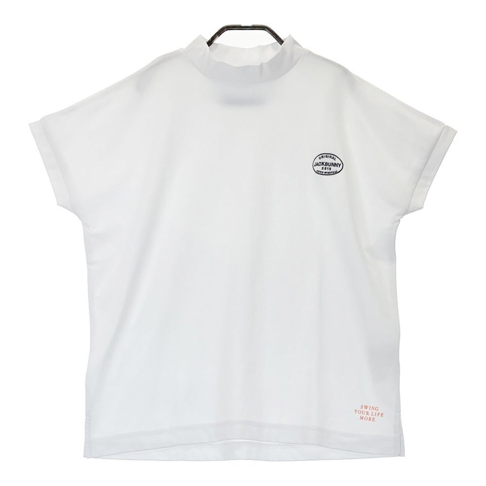 サイズ 2 JACK BUNNY ジャックバニー モデル ハイネック 半袖Tシャツ ホワイト系 ゴルフウェア レディース ストスト