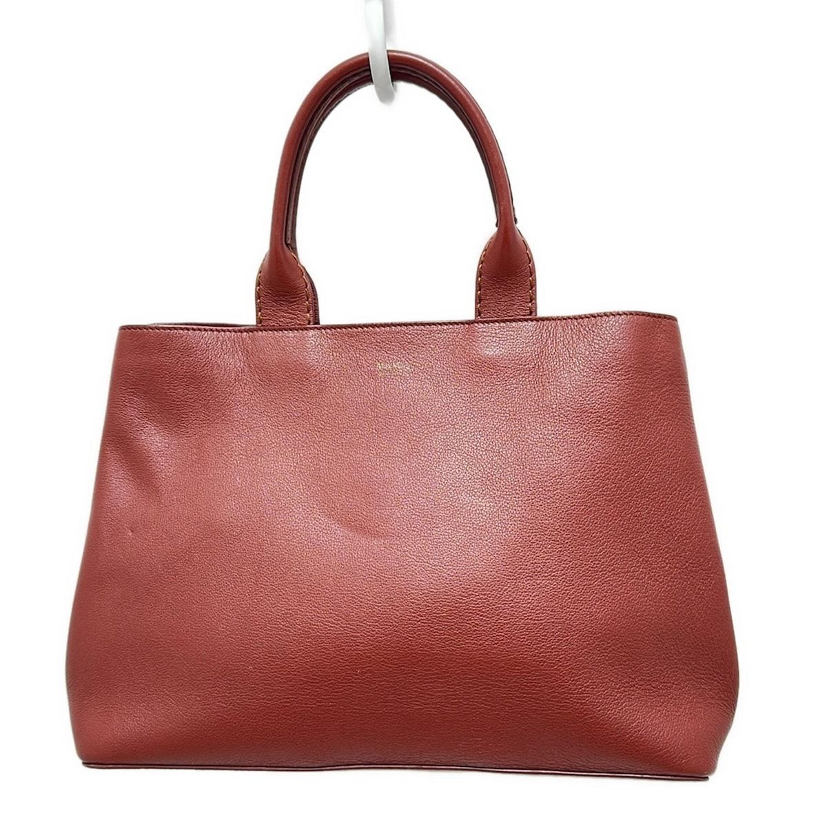 Max Mara(マックスマーラ) ハンドバッグ - ボルドー レザー - メルカリ