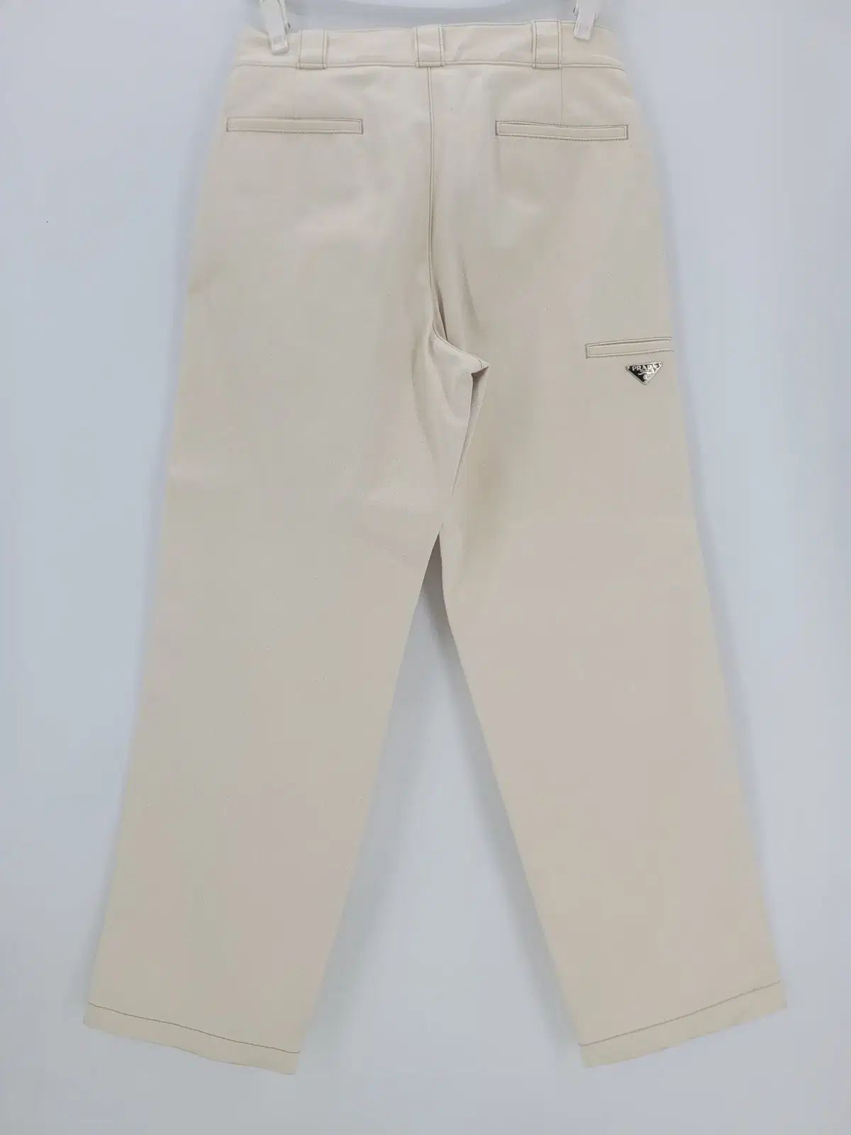 PRADA プラダ ルーズフィット コットン パンツ メタル 三角ロゴ