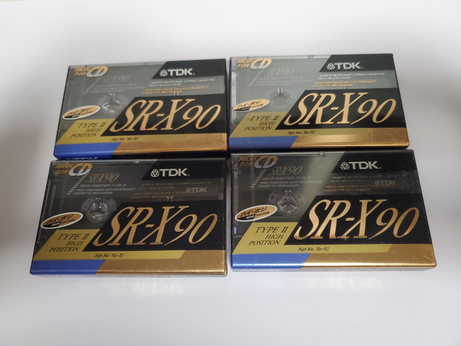 SR X 90 TDK typeⅡ high position ハイポジ カセットテープ 4つセット