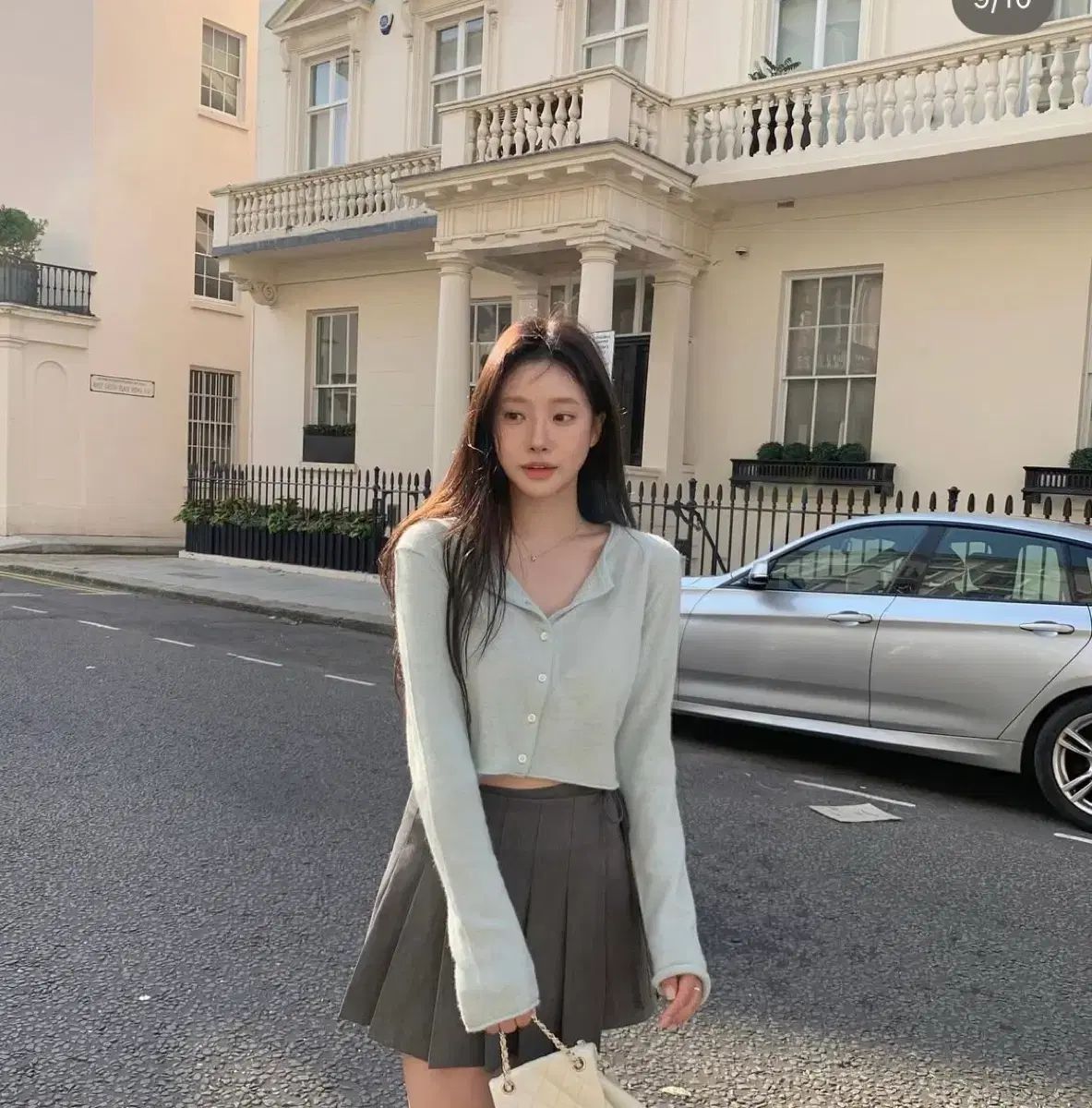 The wish リズ leeds ジェイン カーディガン ブ ファン スカート グレー