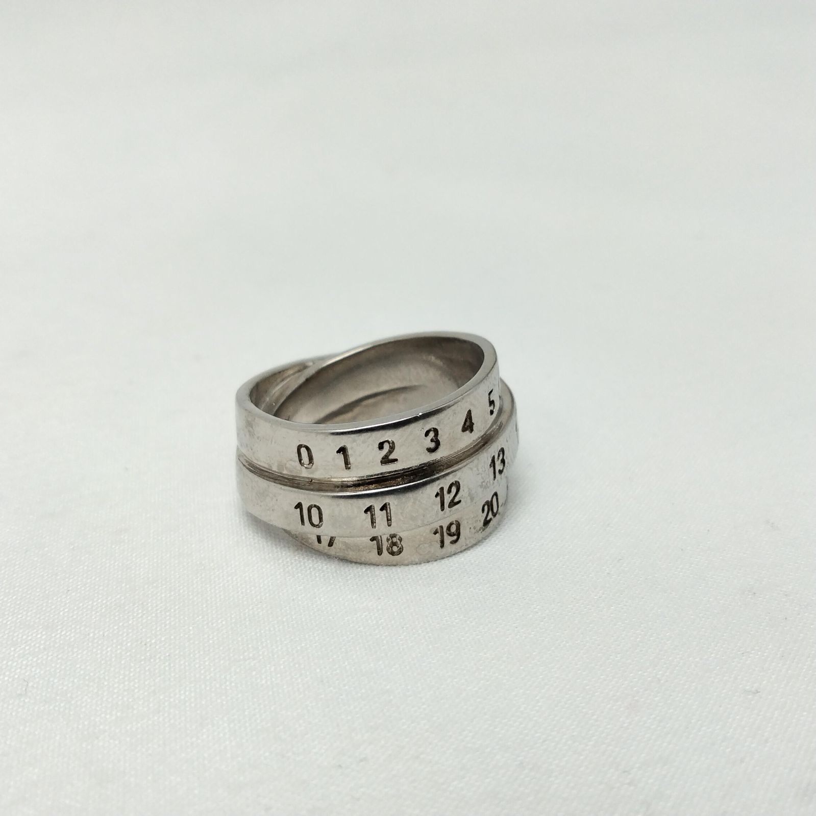 ️MM 6 ️エムエムシックス メゾンマルジェラ トリプルリング 13号 8 2 g シルバー