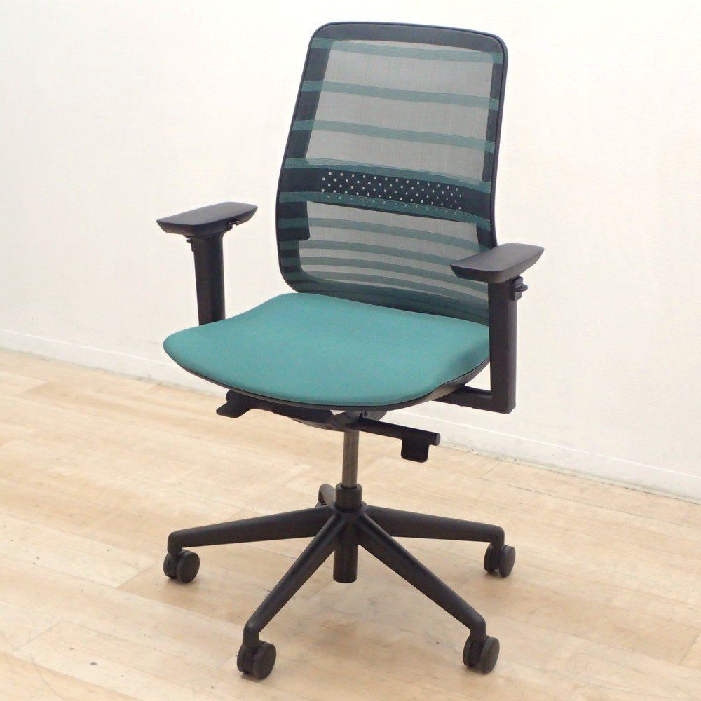 コプラス 関家具 トニックチェア 肘付オフィスチェア グリーン 事務椅子 ハイバック メッシュ ランバーサポート EG19562 オフィス家具