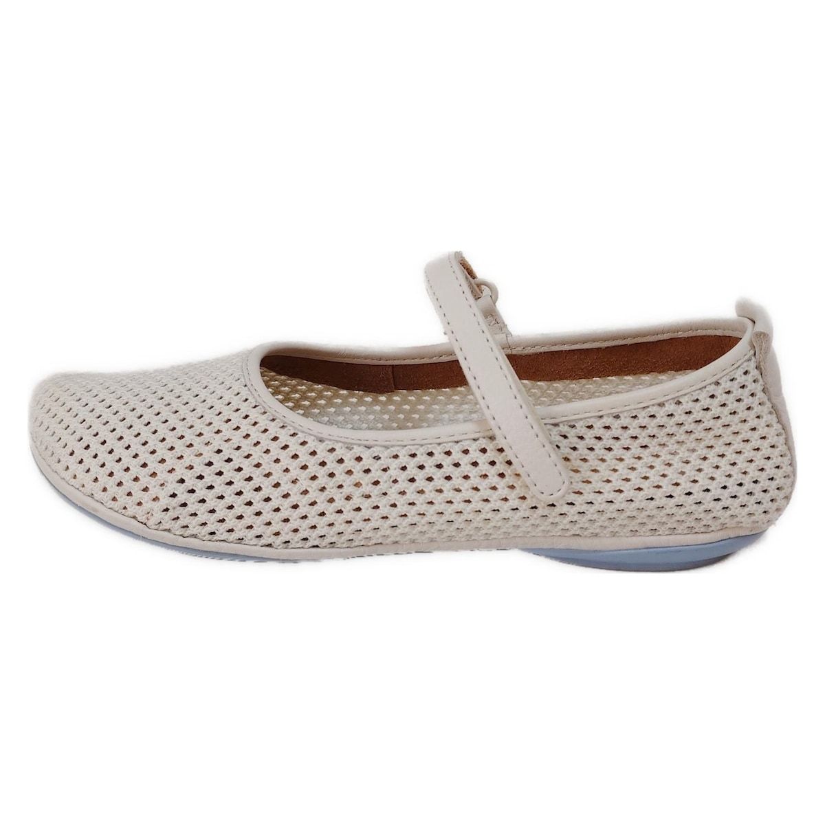 CAMPER カンペール フラットシューズ 38 レディース 白 メッシュ レザー