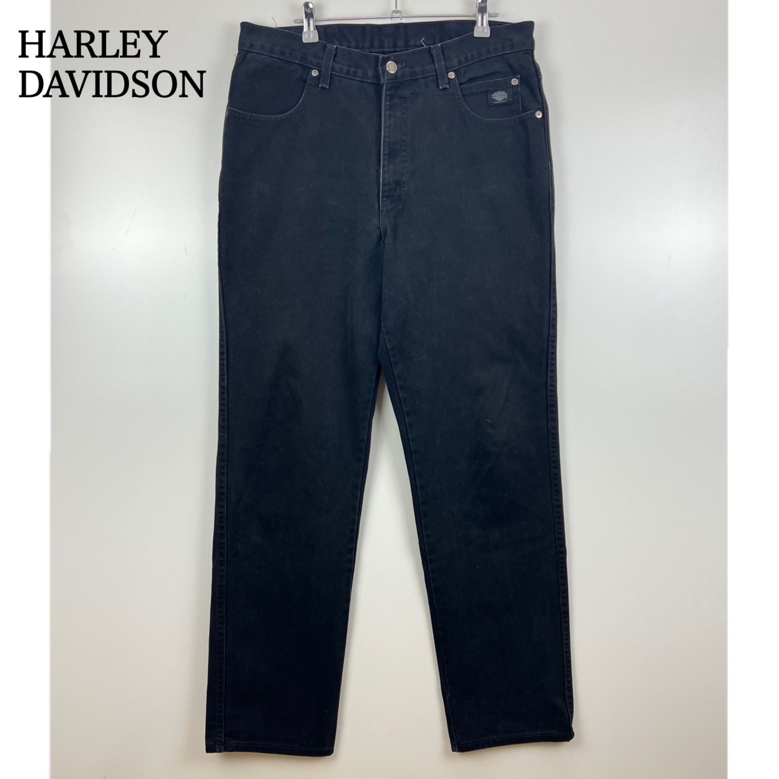 HARLEY DAVIDSON 90s 1999 USA vintage black denim pants w36 