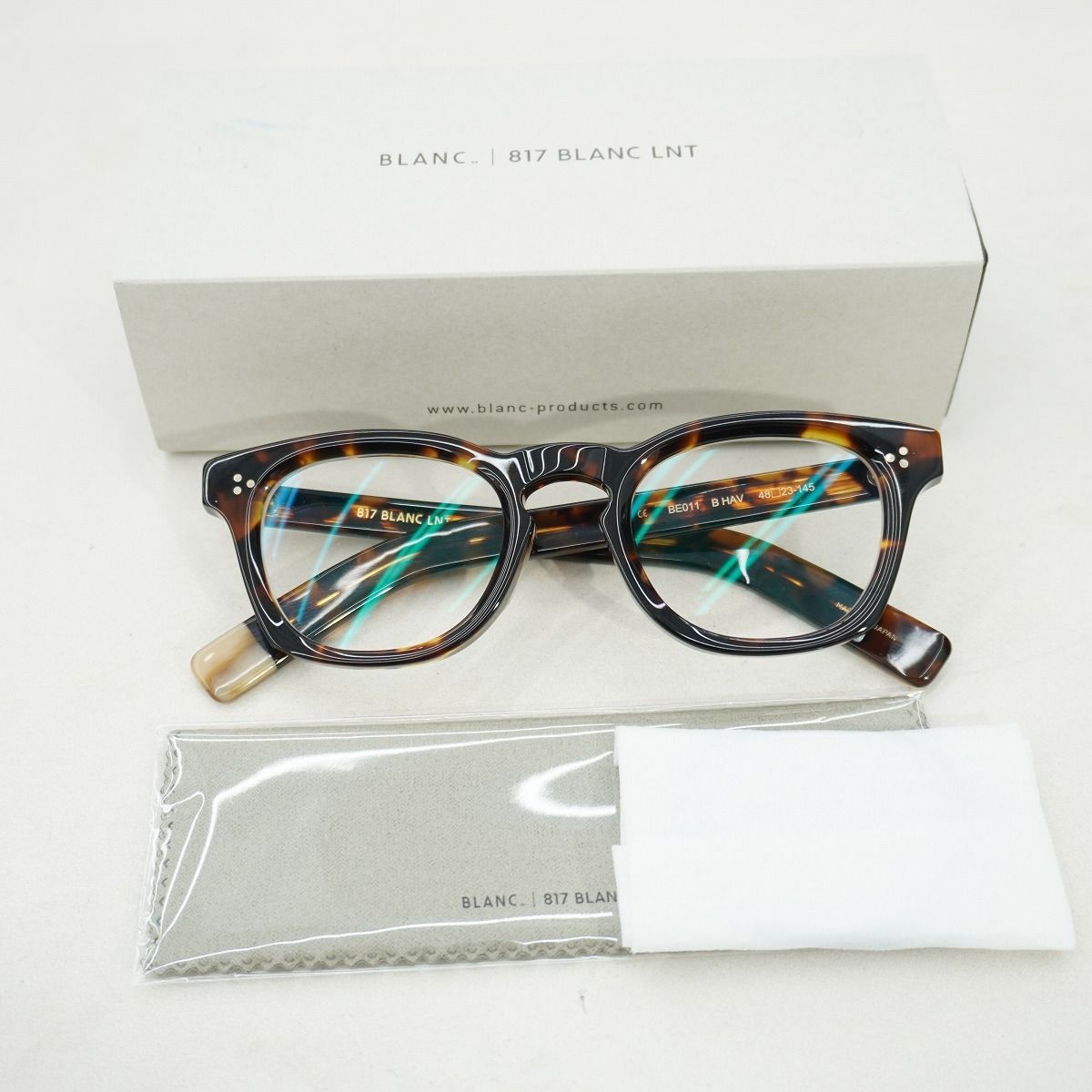 美品 817 BLANC LNT ブラン BE011 メガネ 眼鏡 ボストン ウェリントン