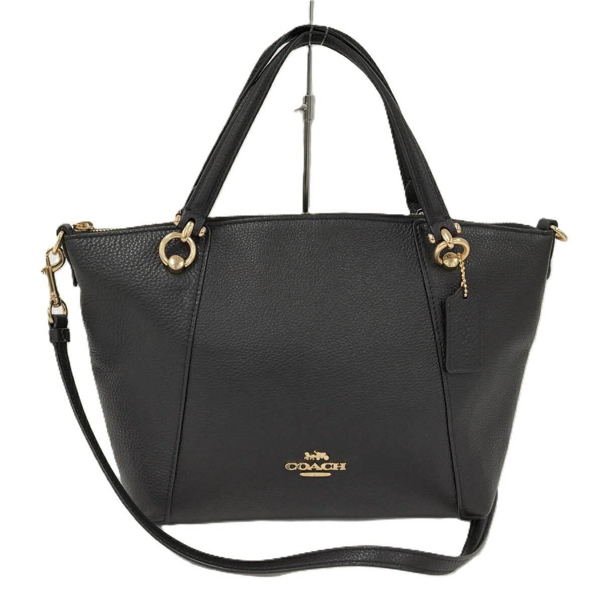 レディース COACH 2WAYハンドバッグ レザー ブラック F2332