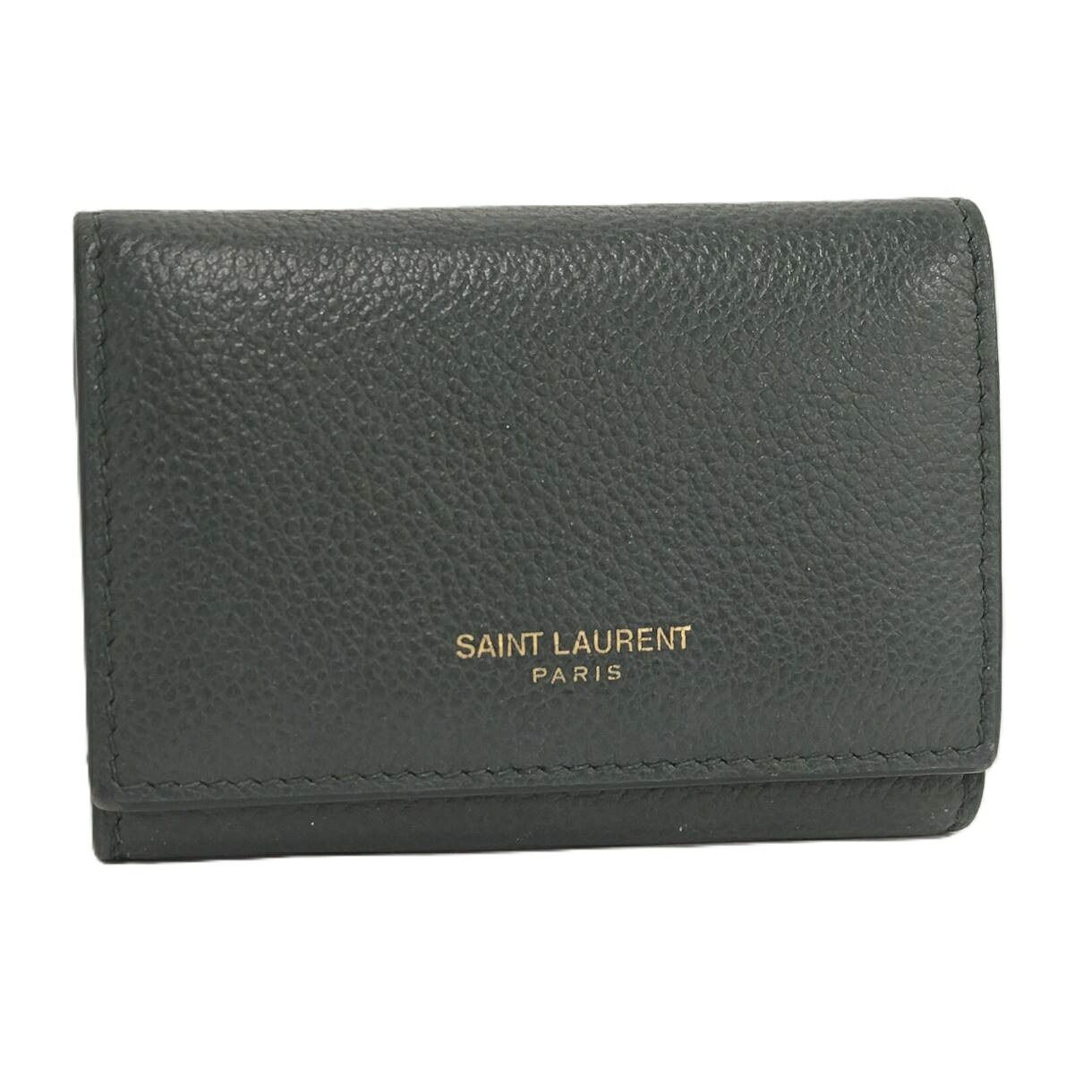 SAINT LAURENT PARIS ６連 キーケース レザー グリーン