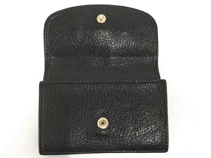 Chloe カードケース リボンモチーフ レザー メタル ブラック