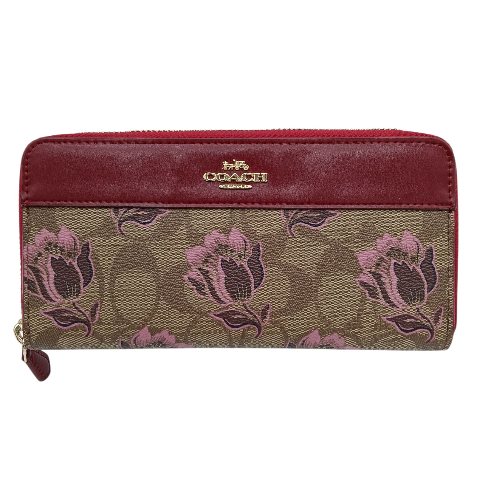 COACH　コーチ　長財布　シグネチャー　花柄　F76871　ラウンドファスナー COACH コーチ 長財布 シグネチャー 花柄 F76871 ラウンドファスナー