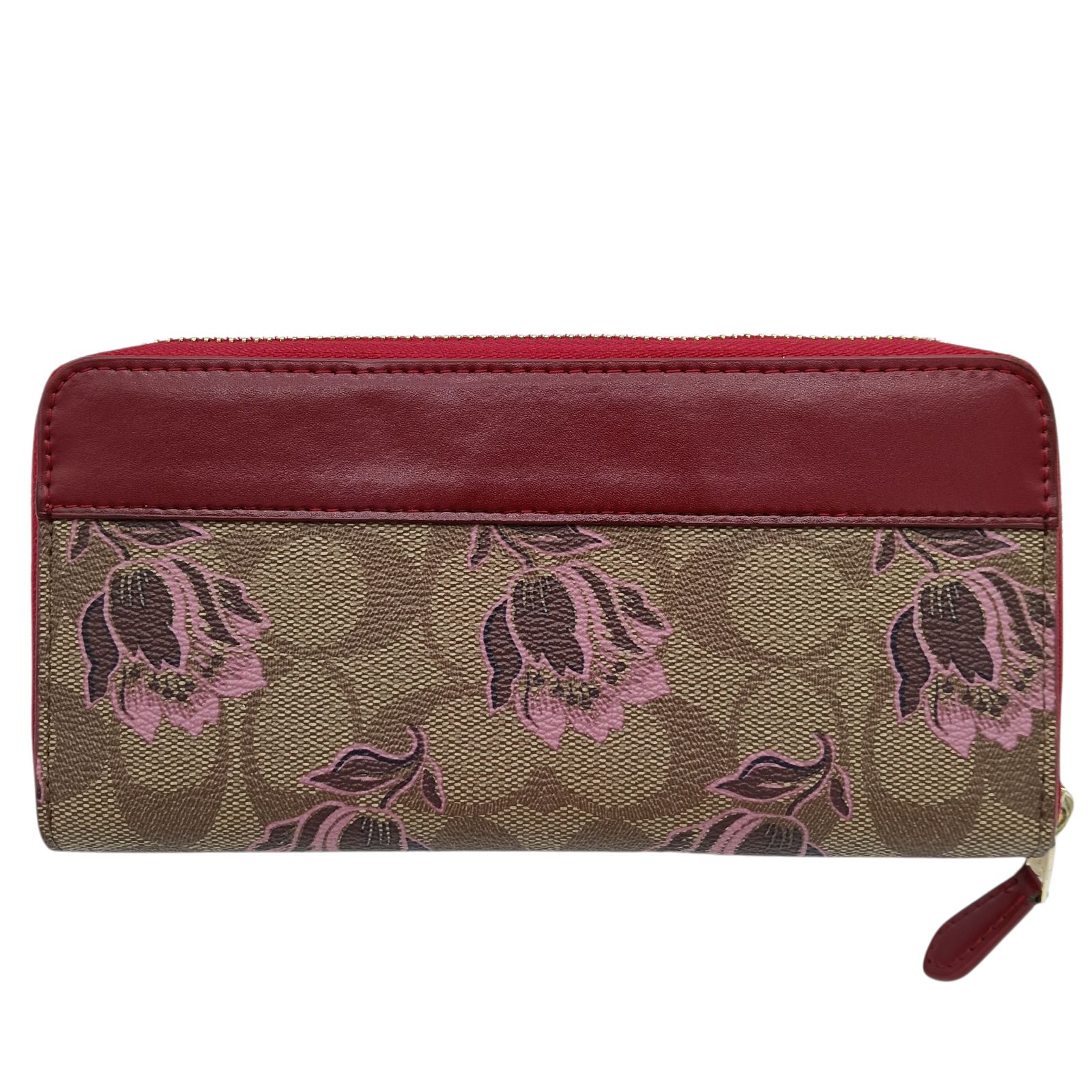 ❦COACH❦花柄レザー長財布 ✦新品未使用品✦付属品有◎ COACH コーチ 長財布 シグネチャー 花柄 F76871 フラワー 花 ラウンド